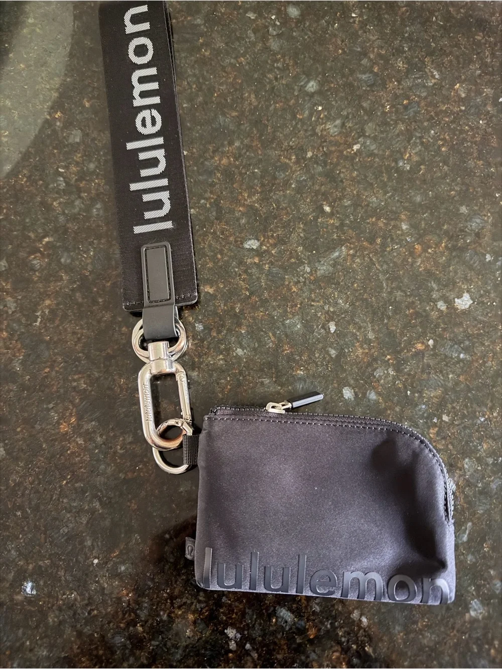 lululemon athletica Black Key & Card Holder with Strap